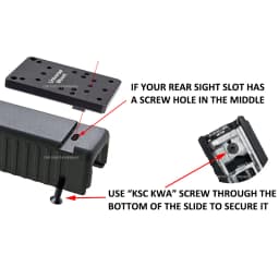Universal Glock Pistol Optic Sight Adapter Plate Glock G17/G19 Handgun Rear Sight Red Dot Sight Mount for RMSc/DPP/RMR Footprint