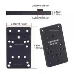 Universal Glock Pistol Optic Sight Adapter Plate Glock G17/G19 Handgun Rear Sight Red Dot Sight Mount for RMSc/DPP/RMR Footprint
