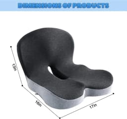 Memory Foam Cushion One-piece Seat Backrest Pillow Buttocks Cushions Office Chair Relief Cushion With Breathable Backrest