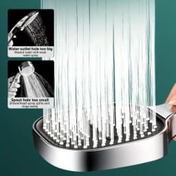 Square 3 Modes Large Panel Shower Head High Pressure Thickened Drop-resistant Rainfall Showerhead Bathroom Filter Shower Mixer