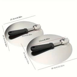 Stainless Steel Pizza Peel, Foldable, Multi-functional Cake Transfer Shovel with Large Round Blade - Durable Tool for Easy Pizz