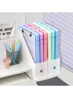 A4 File Organizer Box Writing Pad Clipboard 2-in-1 Waterproof Dustproof Document Holder For Household Records, Graduation Certif