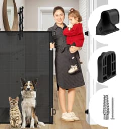 Baby Gate Parts Hardware Set for Retractable Gate Latches Brackets Screws Extensions Stair Components for Nursery Room Kitchen