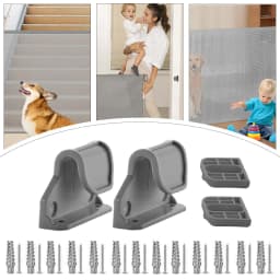 Baby Gate Parts Hardware Set for Retractable Gate Latches Brackets Screws Extensions Stair Components for Nursery Room Kitchen