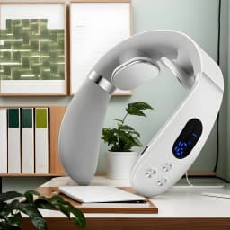 Neck Stimulator With Heat Heating Cervical Neck Massage Device Portable Muscle Massage Device For Men Him Women Her Dad Mom
