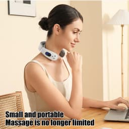 Neck Stimulator With Heat Heating Cervical Neck Massage Device Portable Muscle Massage Device For Men Him Women Her Dad Mom