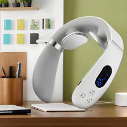 Neck Stimulator With Heat Heating Cervical Neck Massage Device Portable Muscle Massage Device For Men Him Women Her Dad Mom