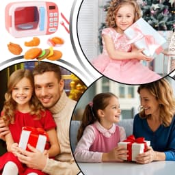 Microwave Toy Pretend Kitchen Food Toy With Light & Sound Interactive Realistic Timer Microwave For Baby Role Play Home