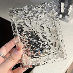 1pc Clear Ripple Wall-Mounted Bathroom Toothbrush Toothpaste Holder, Comb Rack, Versatile Organizer - No-Drilling, Ideal for Was