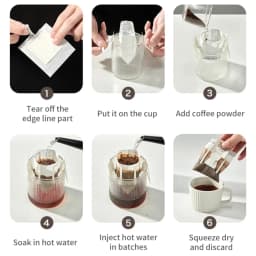 50PCS Coffee Filter Bags Disposable Drip Coffee Paper Pack Portable Hanging Ear Portafilter Espresso Coffee Accessories Tea Tool