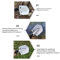 Camping Shovel Folding Multifunctional Folding Shovels for Digging Lightweight High Strength Entrenching Tool for Backpacking