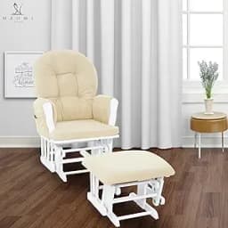 Brisbane Nursery Glider Ottoman Sets Glider Recliner Nursery Rocking Chair Rocker with Ottoman Reclining Gliders Chairs for Brea