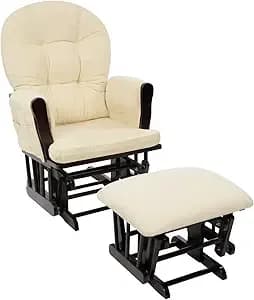 Brisbane Nursery Glider Ottoman Sets Glider Recliner Nursery Rocking Chair Rocker with Ottoman Reclining Gliders Chairs for Brea