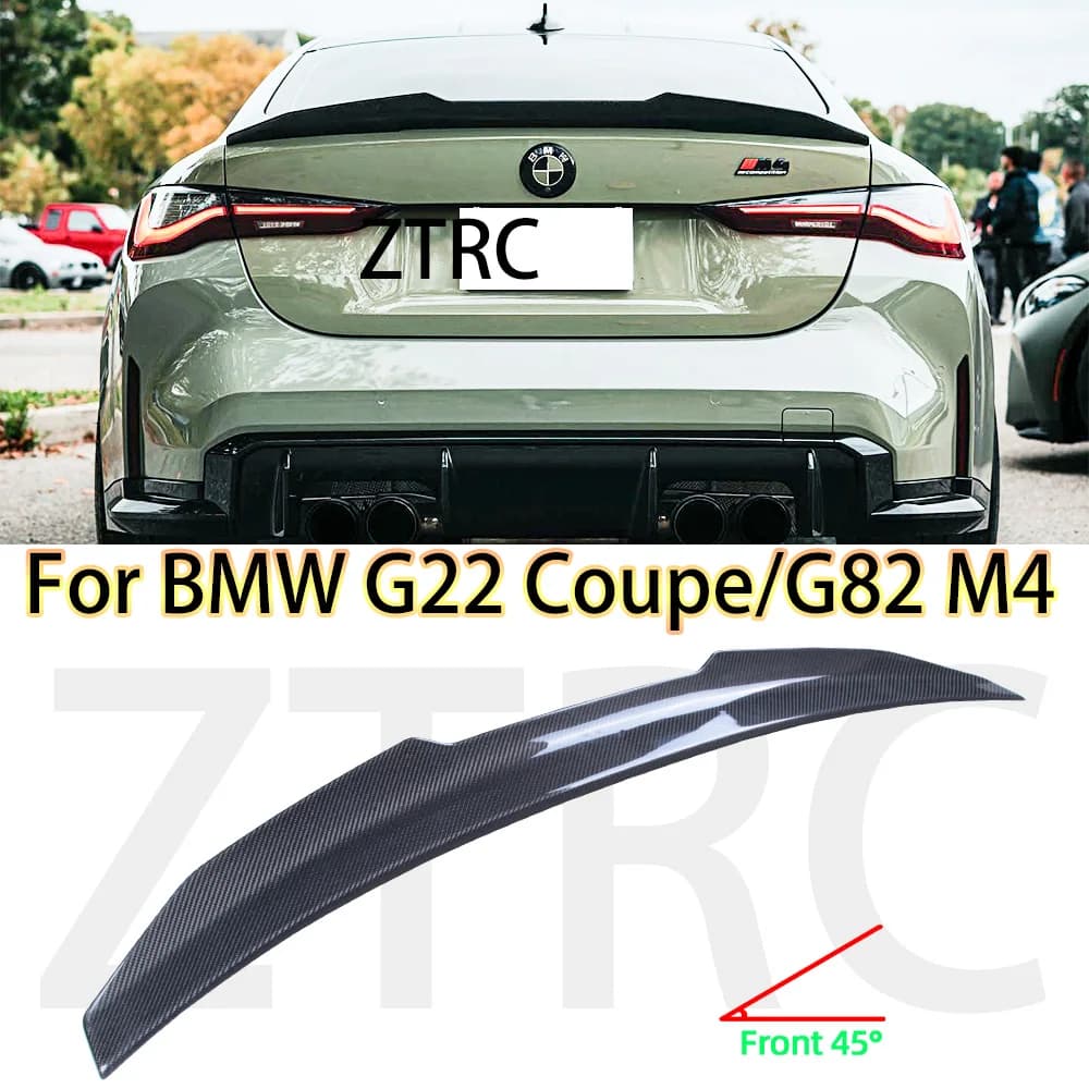 Car Spoiler For BMW 4 Series G22 Coupe/G82 M4 PSM Style Real carbon fiber material Rear Spoiler Trunk wing 2020-2026