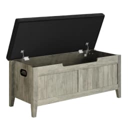 Storage Bench, 39.4” Wooden Chest Storage Box with 2 Safety Hinges, Entryway Benches with Flip-Top, Large Trunk for Living Room,