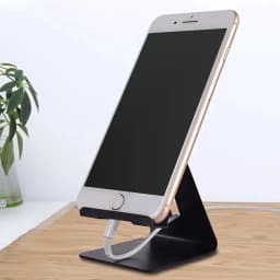 Flexible, Stylish and Adorable Metal Desktop Cell Phone Stand Holder with Lovely Design for iPhone and iPad - Ideal Handable Pho