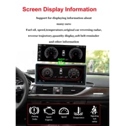 10.25 inch touch screen display upgrade for Audi A6 S6 RS6 A7 S7 RS7 C7 MMI 3G + RMC CarPlay Android Auto Radio Mirror Android