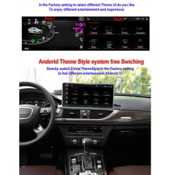 10.25 inch touch screen display upgrade for Audi A6 S6 RS6 A7 S7 RS7 C7 MMI 3G + RMC CarPlay Android Auto Radio Mirror Android