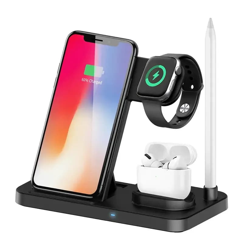 3 In 1 Wireless Charging Station With Soft Charging Indicator For Apple IPhone 14/13Pro Max/iWatch/Airpods