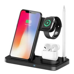 3 In 1 Wireless Charging Station With Soft Charging Indicator For Apple IPhone 14/13Pro Max/iWatch/Airpods