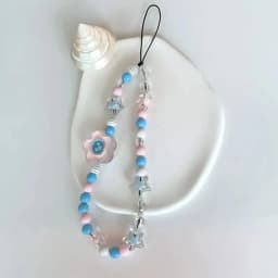 Bear Flower Bow Beads Mobile Phone Chain AB Color Butterfly Anti-loss Mobile Phone Chain Lanyard