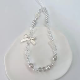 Bear Flower Bow Beads Mobile Phone Chain AB Color Butterfly Anti-loss Mobile Phone Chain Lanyard