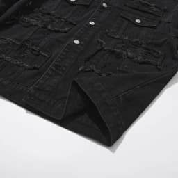 Men's High Street Destroyed Jeans Jacket With Patchwork Fashion Streetwear Ripped Denim Coat For Male Distressed Outerwear