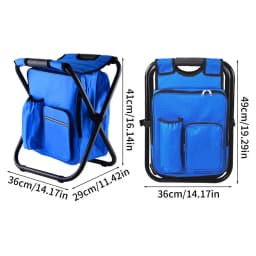 Folding Camping Chair Portable Outdoor Chair Backpack Cooler Bag Camping Recliner For Hiking Travel Beach Park Festival Lawn