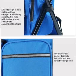 Folding Camping Chair Portable Outdoor Chair Backpack Cooler Bag Camping Recliner For Hiking Travel Beach Park Festival Lawn