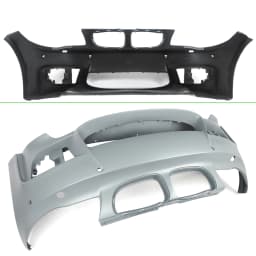 For BMW 1 Series E82 E88 2008 2009 2010 2011 2012 2013 1M Style Front Bumper Fog Lamps & Lower Centre Grilles 125i 128i 135i