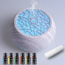 Struggling with Dry Air? 550ml Family Diffuser Humidifies + Purifies with 6 Therapeutic Oils & Remote-Controlled Ambiance