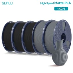 SUNLU 5KG(PLA Classic)High Speed Matte PLA Filament 1.75mm 1kg High Speed Printing Neatly Arranged Filament Fit Most FDM Printer