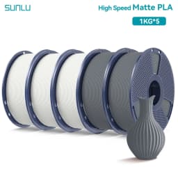 SUNLU 5KG(PLA Classic)High Speed Matte PLA Filament 1.75mm 1kg High Speed Printing Neatly Arranged Filament Fit Most FDM Printer