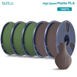 SUNLU 5KG(PLA Classic)High Speed Matte PLA Filament 1.75mm 1kg High Speed Printing Neatly Arranged Filament Fit Most FDM Printer