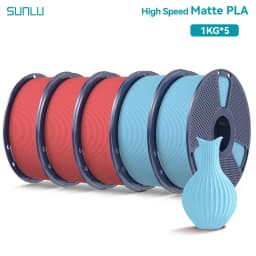 SUNLU 5KG(PLA Classic)High Speed Matte PLA Filament 1.75mm 1kg High Speed Printing Neatly Arranged Filament Fit Most FDM Printer