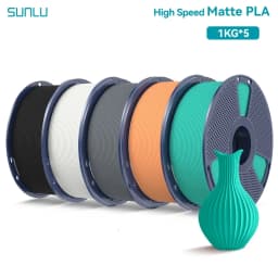 SUNLU 5KG(PLA Classic)High Speed Matte PLA Filament 1.75mm 1kg High Speed Printing Neatly Arranged Filament Fit Most FDM Printer