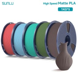 SUNLU 5KG(PLA Classic)High Speed Matte PLA Filament 1.75mm 1kg High Speed Printing Neatly Arranged Filament Fit Most FDM Printer