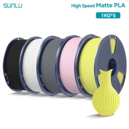 SUNLU 5KG(PLA Classic)High Speed Matte PLA Filament 1.75mm 1kg High Speed Printing Neatly Arranged Filament Fit Most FDM Printer