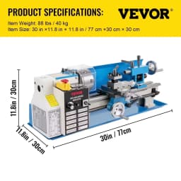 VEVOR Pro Leg Stretcher 220LBS Leg Stretch MachineMiniMetalLathe/7"X14Inch550WForThreadingMetalGearHigh-precision4-inchjawChuck