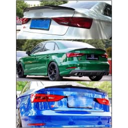 Trunk Spoiler For Audi A3 S3 RS3 8V Saloon Sline 2013-2020 Gloss Black M4 Style Rear Boot Spoiler Lip Car Accessories Decoration