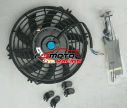 Aluminum Radiator+Fan FOR Go-Kart, Karting, Gearbox, Shifter Karts, Kart MT