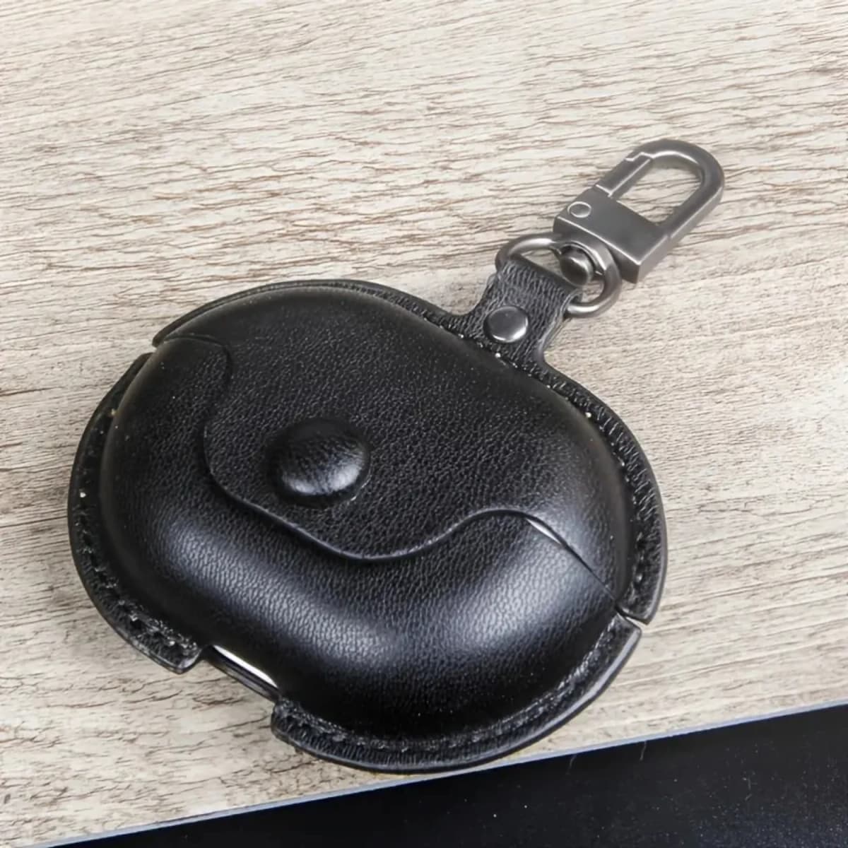 Pure Color PU Leather Black Earphone Case For HUAWEI Freebuds Pro ,Sheepskin Pattern
