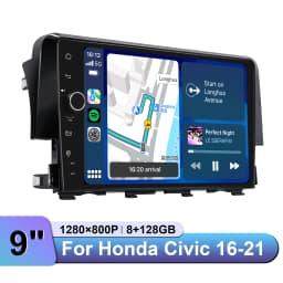 JOYING Android Car Stereo for Honda Civic 2016-2021 10th Gen Wireless CarPlay Android Auto GPS Radio Upgrade EU/US Warehouse