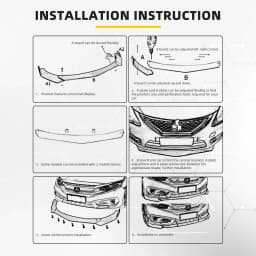 4PCS Car Front Bumper Lip Splitter Diffuser Bumper Canard Lip Tuning For Volkswagen Golf 7 MK7 MK 7.5 GTI GTD R Rline 2012-2017