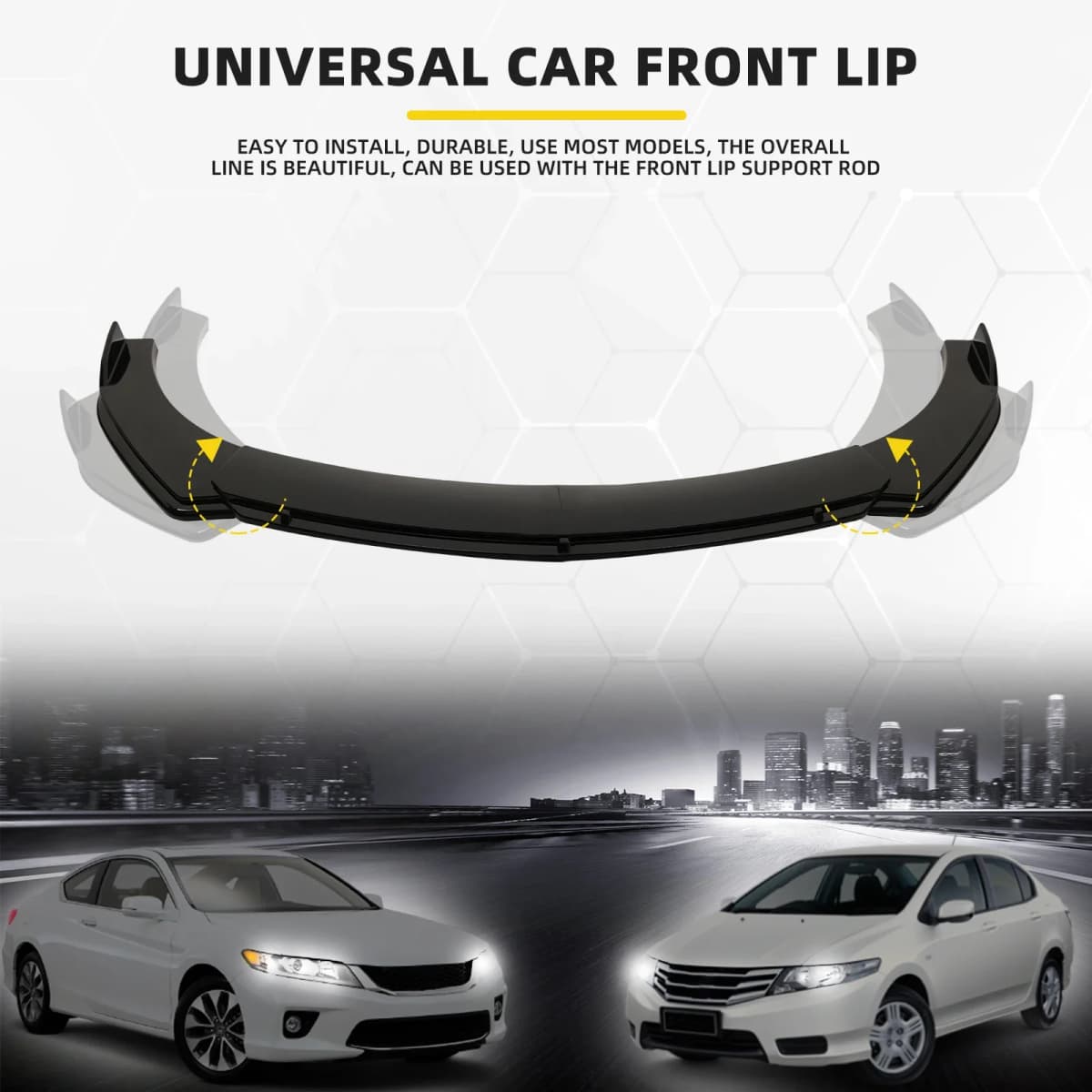 4PCS Car Front Bumper Lip Splitter Diffuser Bumper Canard Lip Tuning For Volkswagen Golf 7 MK7 MK 7.5 GTI GTD R Rline 2012-2017