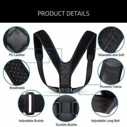 Back Posture Correction Belt Hunchback Prevention Correction of Sitting Posture Unisex Breathable Body Shaping thread battery