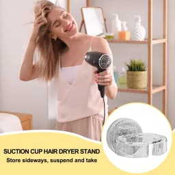 Hairdryer Holder For Bathroom Hair Dryer Wall Mount Blowdryer Holder Styling Tool Organizer No Drill Stand Suction Cup Storage