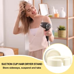 Hairdryer Holder For Bathroom Hair Dryer Wall Mount Blowdryer Holder Styling Tool Organizer No Drill Stand Suction Cup Storage