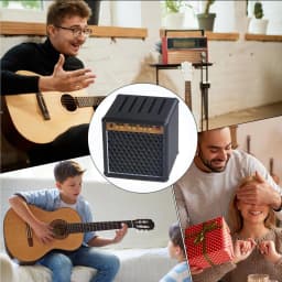 Guitar Pick Case Amp Speaker Guitar Pick Holder Portable Large-Capacity 3D Printed Box Case For Musicians Bass Players Birthday