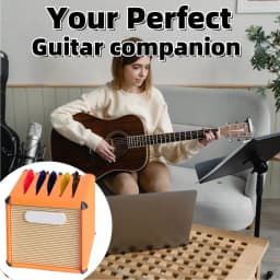 Guitar Pick Case Amp Speaker Guitar Pick Holder Portable Large-Capacity 3D Printed Box Case For Musicians Bass Players Birthday